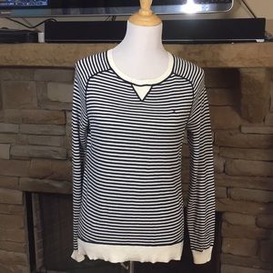 Tommy Hilfiger Navy White Striped Sweater Size M